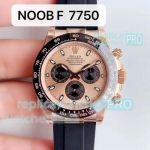 Noob Factory Rolex Daytona 7750 Replica Rose Gold Chronograph Watch